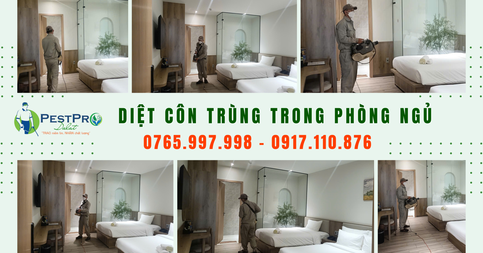 diệt côn trùng trong phòng ngủ an toàn với PestPro Đà Lạt