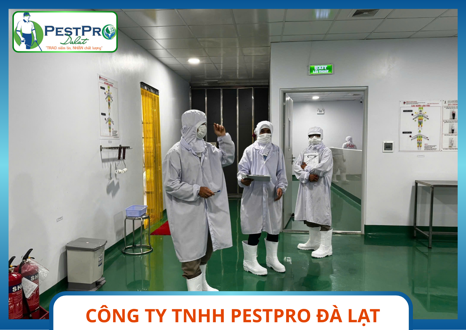 Khảo sát phòng thay đồ nhà máy để Kiểm Soát Chuột, Gián, Kiến, Ruồi, Muỗi của PestPro Đà Lạt
