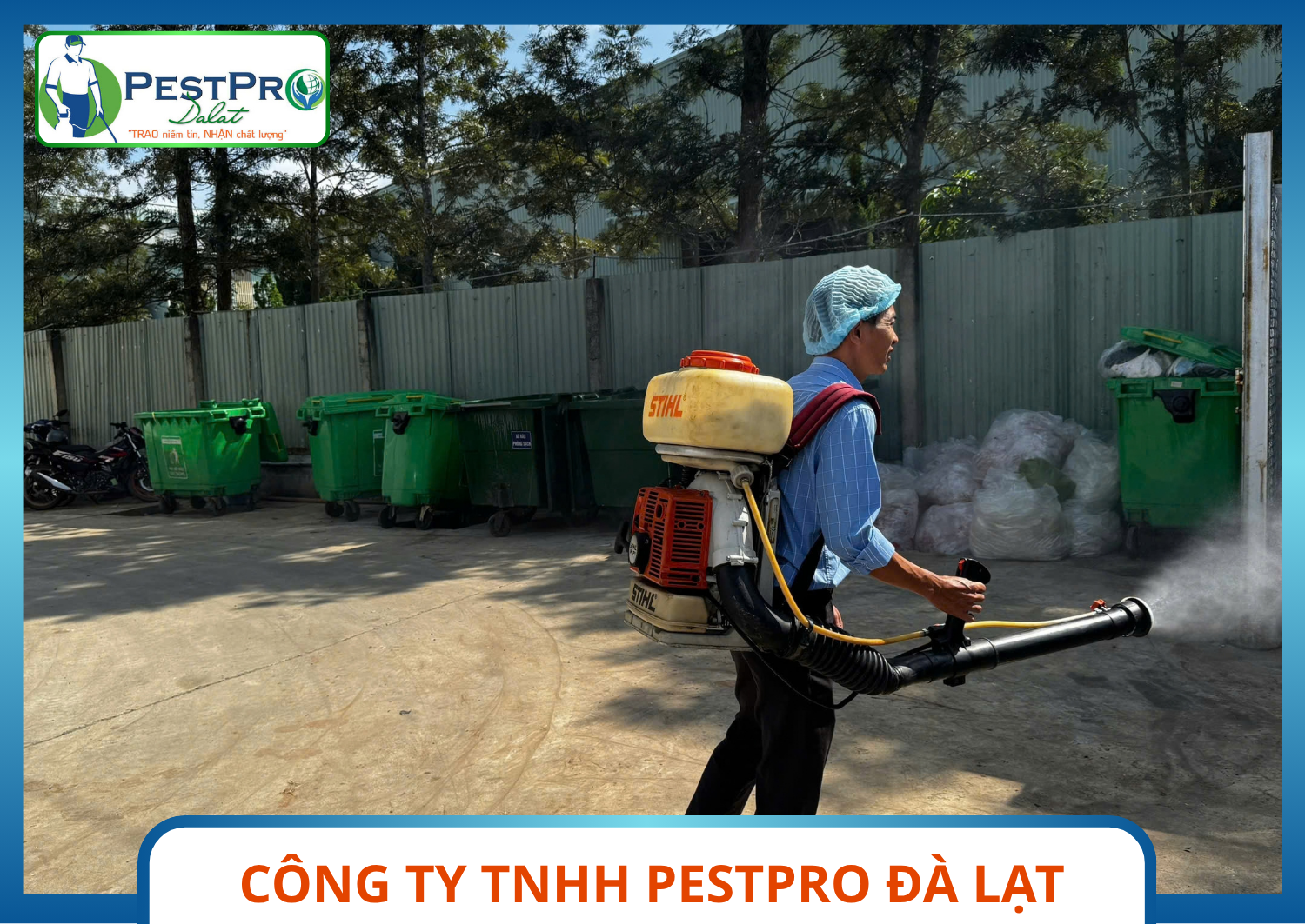 Kiểm Soát Côn Trùng, Chuột Bên Ngoài Nhà Máy – khu tập kết thùng rác dọc hàng rào thu hút ruồi, gián, chuột