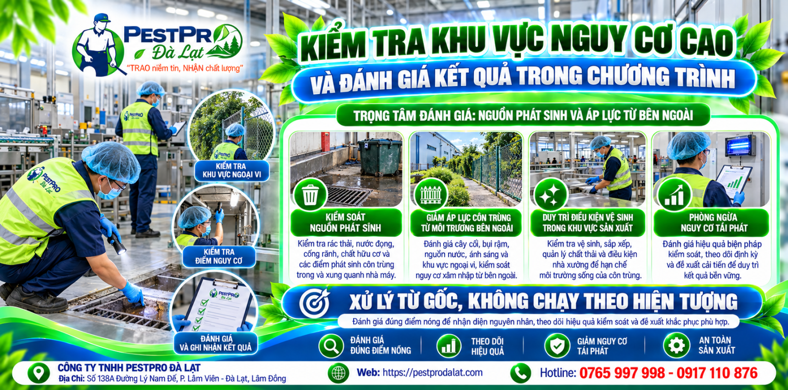 Khu vực nguy cơ cao và họp đánh giá – Báo Cáo Xu Hướng Và Kiểm Soát Côn Trùng Cho Nhà Máy