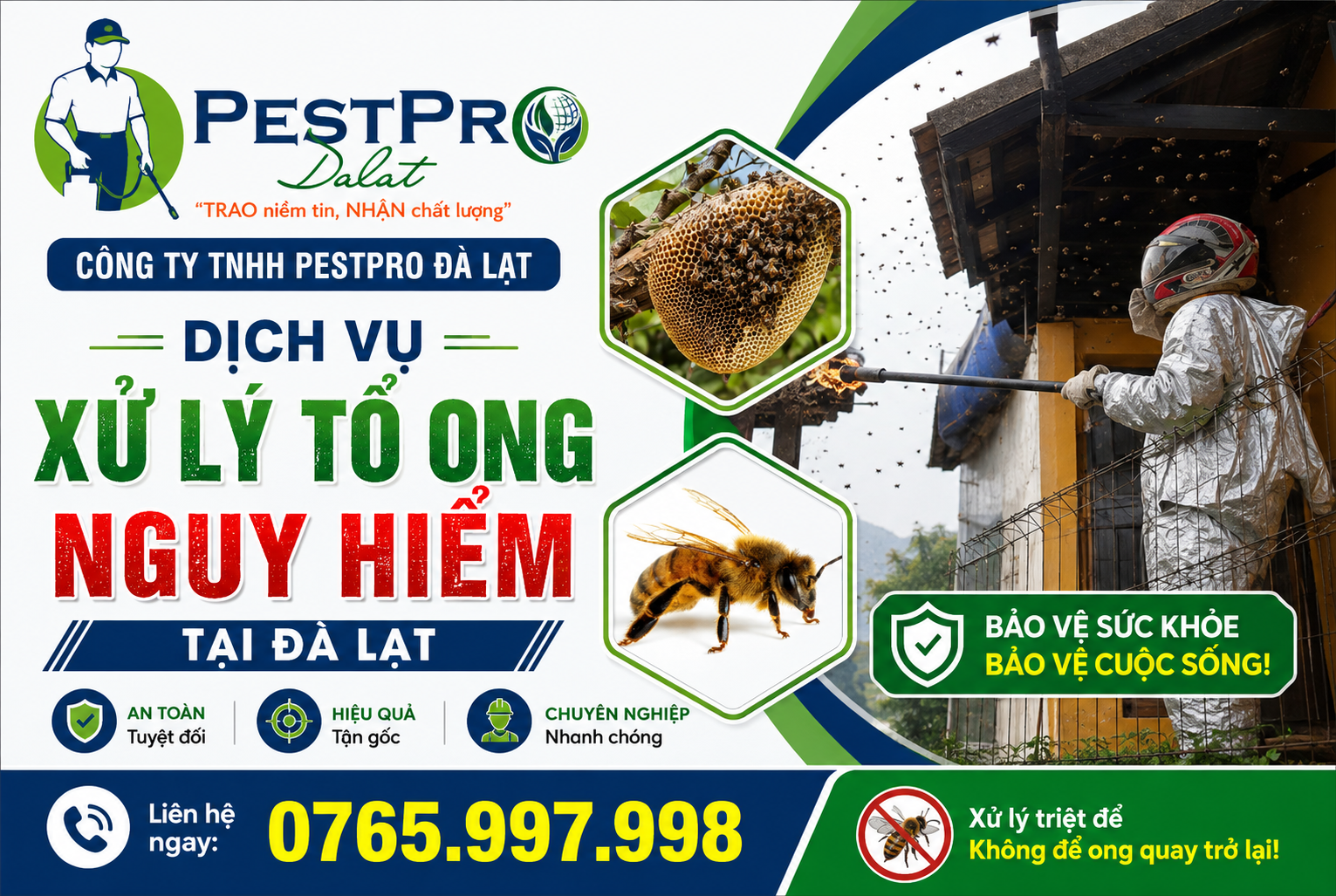 Xử Lý Tổ Ong Nguy Hiểm Tại Đà Lạt