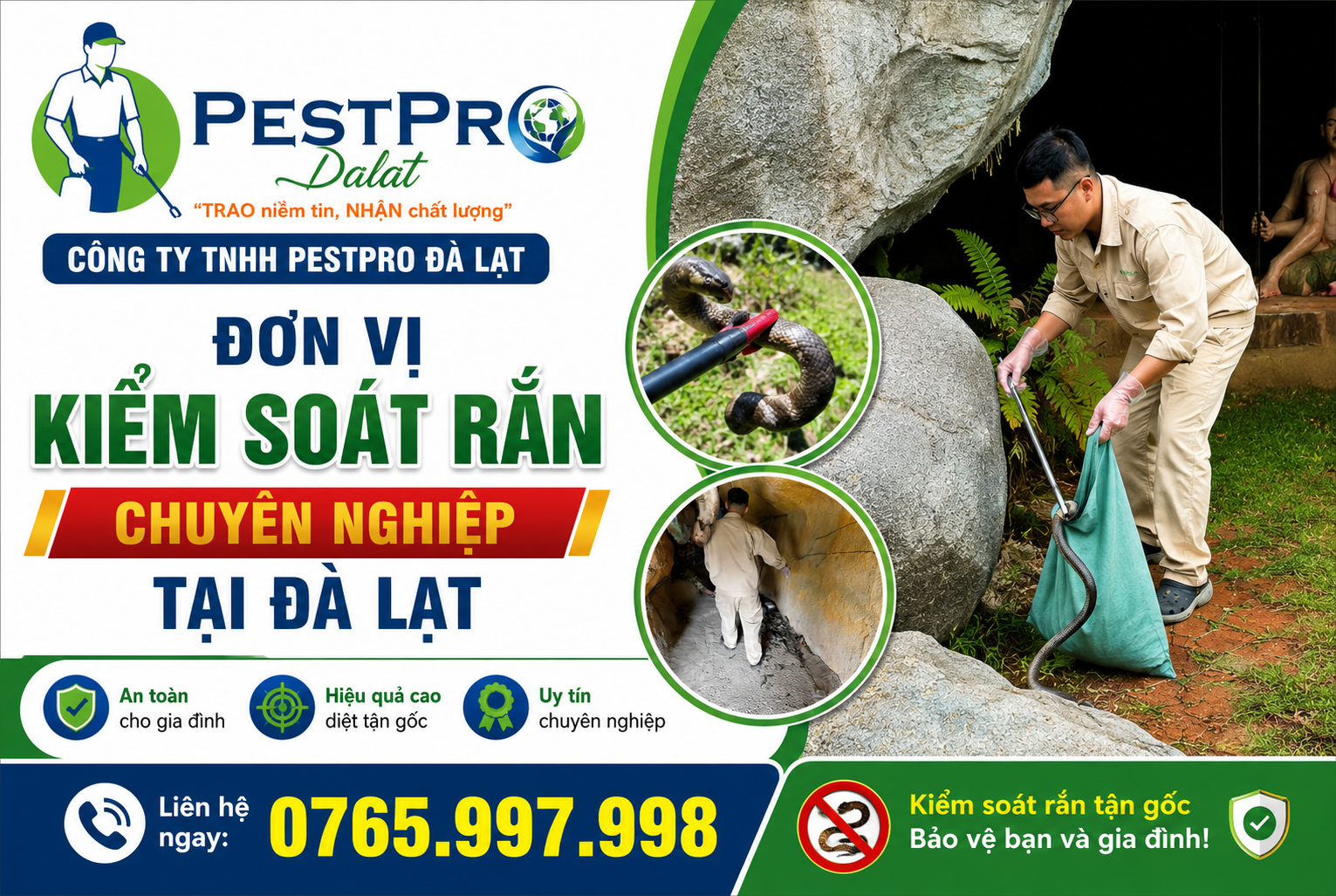 Đơn Vị Kiểm Soát Rắn Chuyên Nghiệp Tại Đà Lạt Pestpro Đà Lạt