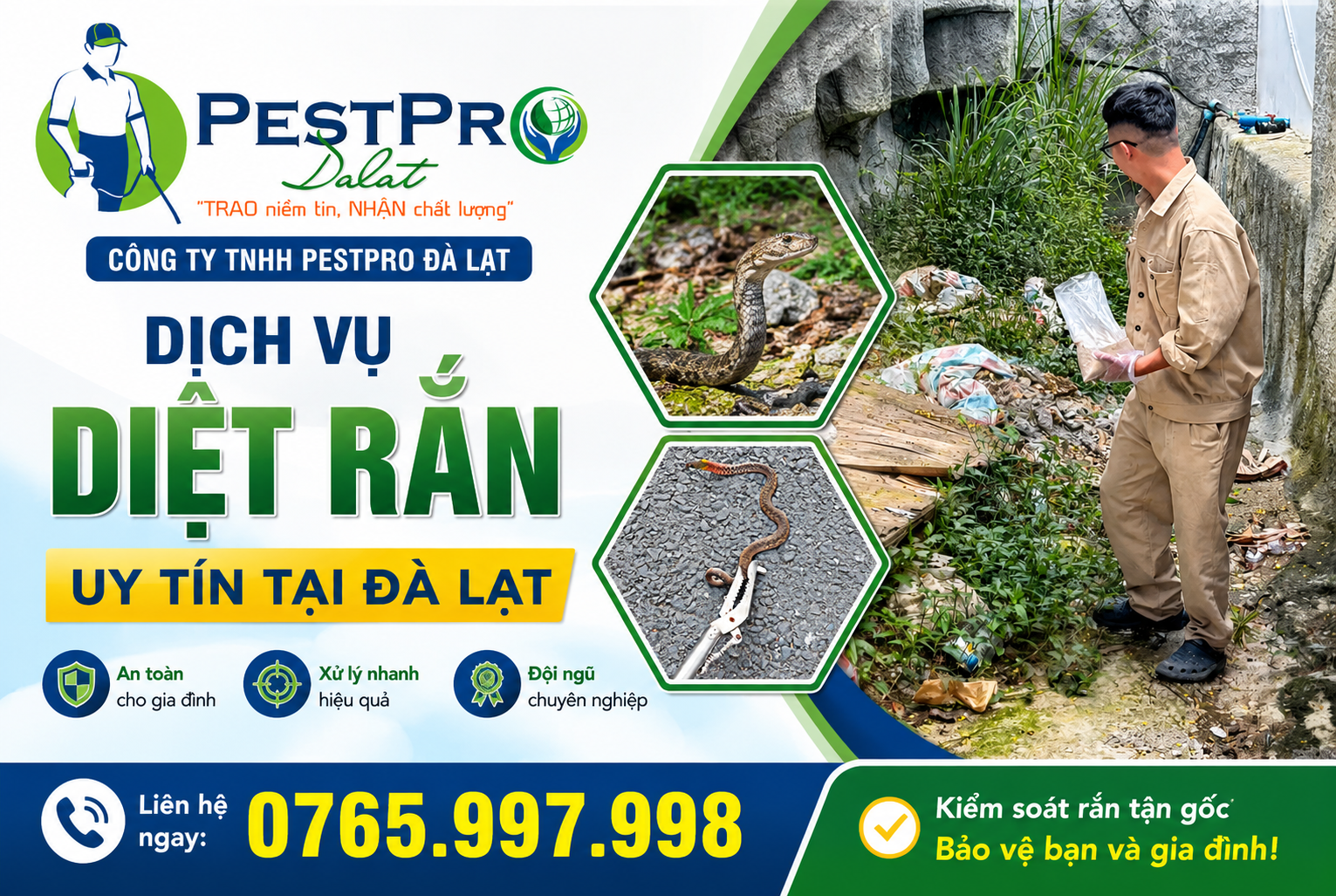 Dịch Vụ Diệt Rắn Uy Tín Tại Đà Lạt Pestpro Đà Lạt